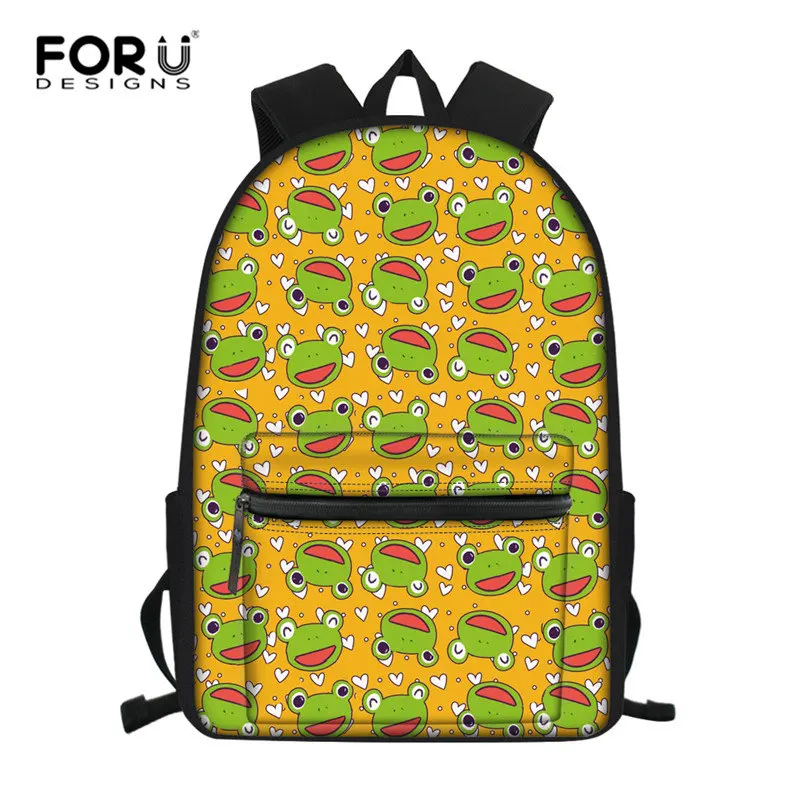 L5306Z58 FORUDESIGNS школьные рюкзаки для девочек мальчиков лягушка детский школьный рюкзак большой емкости рюкзак школьный детский ранец Mochila - Цвет: L5306Z58