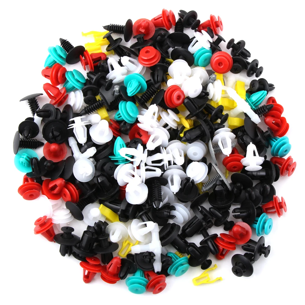 

200pcs Universal Mixed Clips For Ford Focus 2 3 1 Fiesta Mondeo MK4 MK 4 Transit Fusion Kuga Ranger Mustang Ecosport Explorer