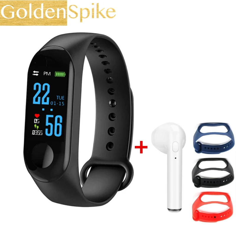 M3 Smartband Fitness tracker Smart Bracelet Blood Pressure Heart Rate Monitor Waterproof band PRO Wristband PK Mi Band 3 | Электроника