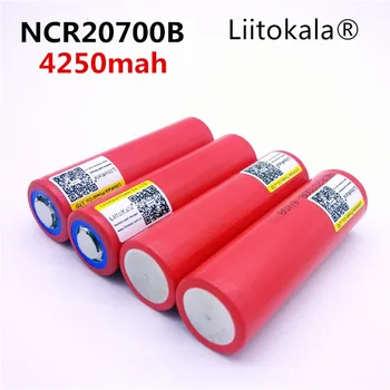 

4 pcs / lot Liitokala 20700B 20700 4250mAh battery NCR20700B High rate battery 20A 20700