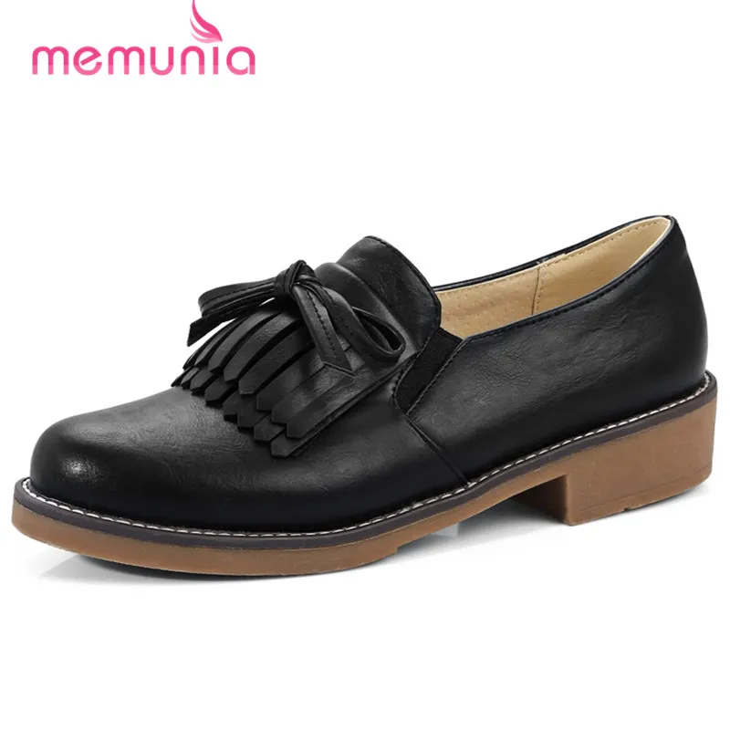 

MEMUNIA 2017 College style woman shoes four seasons flats platform shoes big size 34-44 restoring popular soft leather