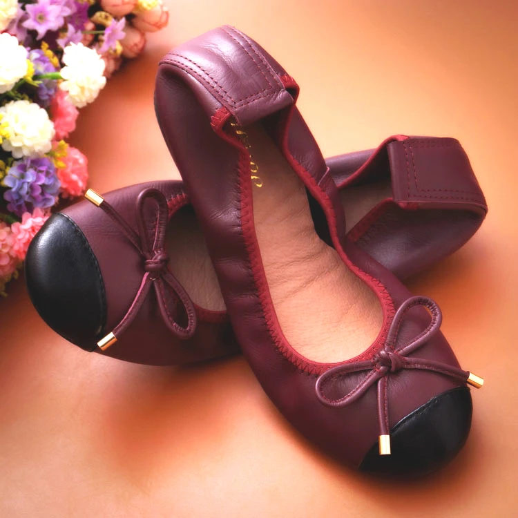 Women Genuine Leather Flat Shoes Newest Style Female Single Shoes Women Flats Shallow Mouth Balerinas Shoes For Woman Plus Size (27)