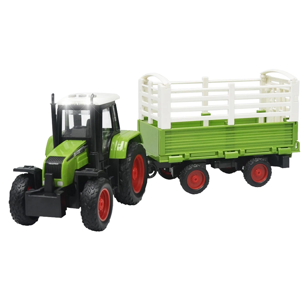 

Mini Figures Trailers Kids Toy Truck Birthday Gift Car Simulation Diecast Model With Music Pull Back Children Farmer Vehicle