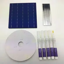 80Pcs Polycrystall Solar Cell 6×6 With 120M Tabbing Wire 10M Busbar Wire and 5Pcs Flux Pen