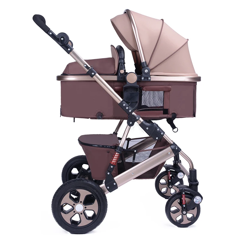 

Highview Folding Stroller With SGS & CCC Certificate, Aerospace Aluminium Alloy, 2 Pneumatic Wheel+2 EVA Non-pneumatic Wheel