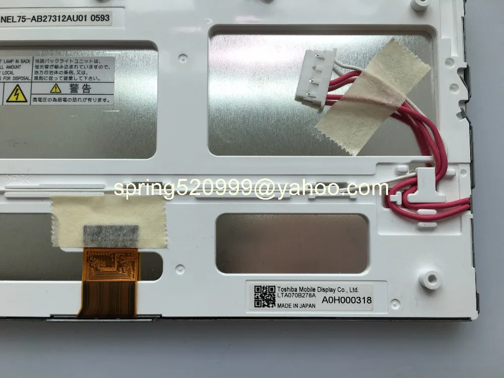 Original Matsushita LTA070B272A LTA070B270A LTA070B273A LTA070B278A 7inch LCD display screen for Mercedes Toyota G.M car monitor flip down tv for car