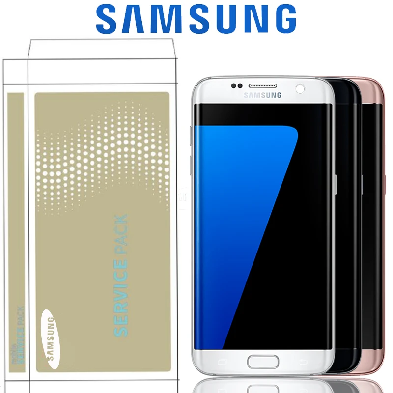 Сменный ЖК дисплей с рамкой для SAMSUNG Galaxy S7 EDGE G935 G935F G935FD 5 дюйма сенсорный экран