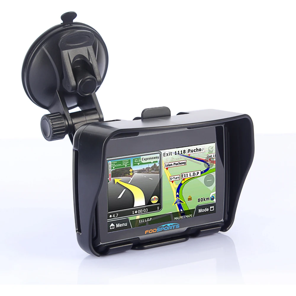 Fodsports IPX7 водонепроницаемый мото rcycle gps 4 3 дюймов FM bluetooth Мото rbike навигатор 8G 256MB ram