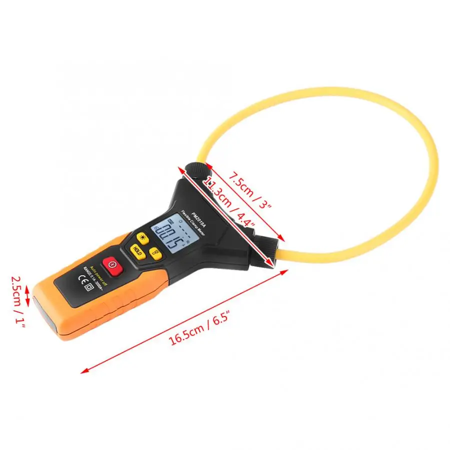 PEAKMETER PM2019A/PM2019S Ручной цифровой гибкий клещи 3000A переменного тока мультиметр Multimetro цифровой