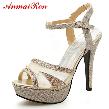 

ANMAIRON Mesh (Air Mesh) Woman Sandals 2019 Summer Basic Casual Buckle Strap Gladiator Sandals Women Big Size 34-43 LY985