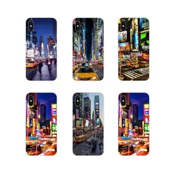 Для samsung Galaxy S3 S4 S5 Mini S6 S7 Edge S8 S9 S10 Lite Plus Note 4 5 8 9 чехол для сотового телефона Нью-Йорк Таймс квадрат такси