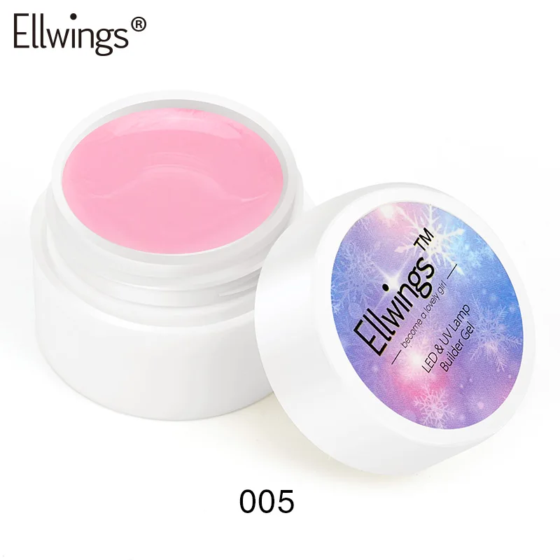 Ellwings 1 шт. розовый/белый/прозрачный УФ-Гель-лак французский лак для наращивания ногтей прозрачный телесного цвета УФ Гель-лак строительный гель для ногтей - Цвет: 005
