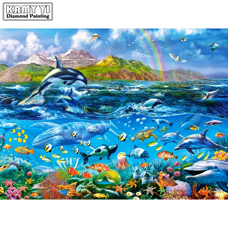 5D DIY Diamond Embroidery Beautiful ocean Diamond Painting Cross Stitch