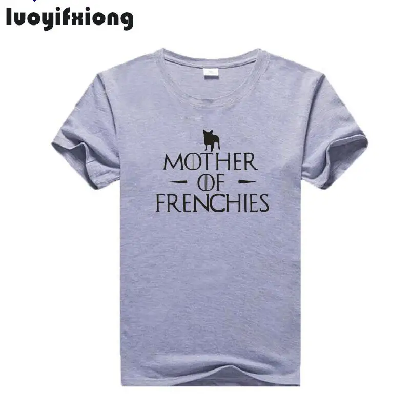 Футболка женская с надписью Mother of French ies модный топ принтом французского бульдога