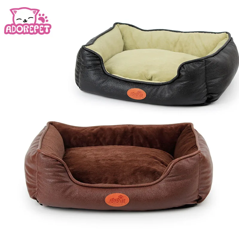 Compra cama de cuero para perros online al por mayor de china ... Sofacamas cuero