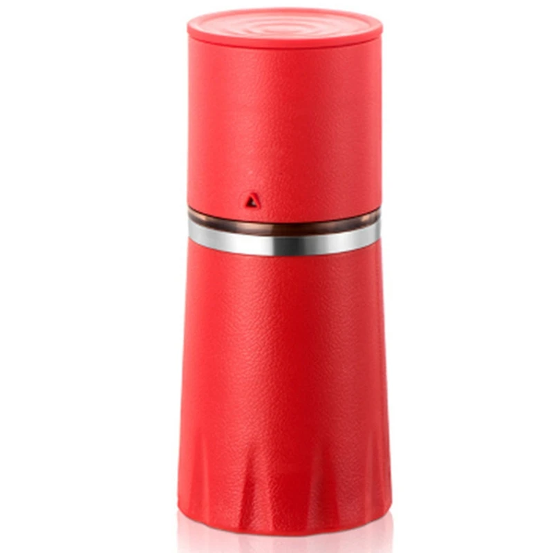 Портативный ручной Кофе шлифовальная машина, Кофе чайник Кофе шлифовальная машина все-в-одном многофункциональный ручной вращения поворот, для располагаться лагерем перемещения - Цвет: Red