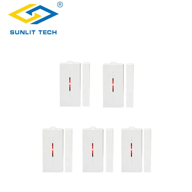

5pcs Wireless Door Window Sensor Alarm System For Home Security 433MHz Door Window Magnetic Detector Switch Signal Detector
