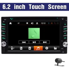6.2” in Dash Double din Vehicle Car DVD Player capacitive Touchscreen 2 din Car Stereo Receiver Automotive Radio+Backup Camera