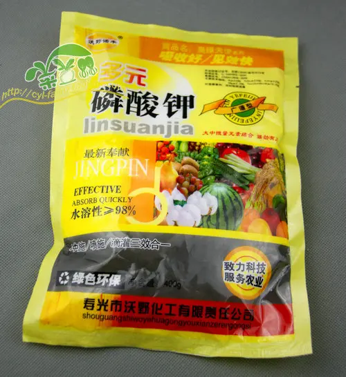 

Free shipping,3PCS/LOT.Potassium Dihydrogen Phosphate Crystal Phosphorus Fertilizer Promoting Flower Fruit Preservation