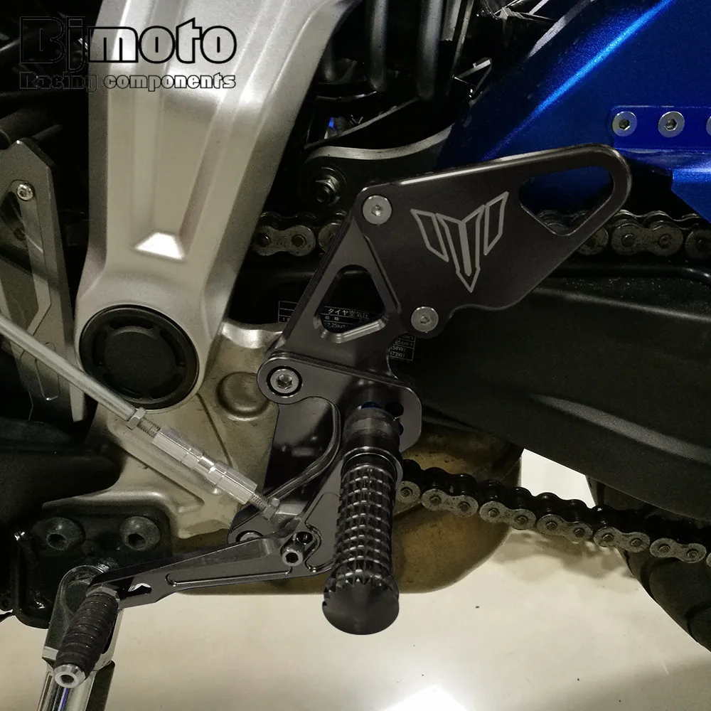 Bjmoto для Yamaha MT07 2013 2014 2015 2016 2017 FZ07 подставка ног мотоцикла CNC заготовка Peg комплект