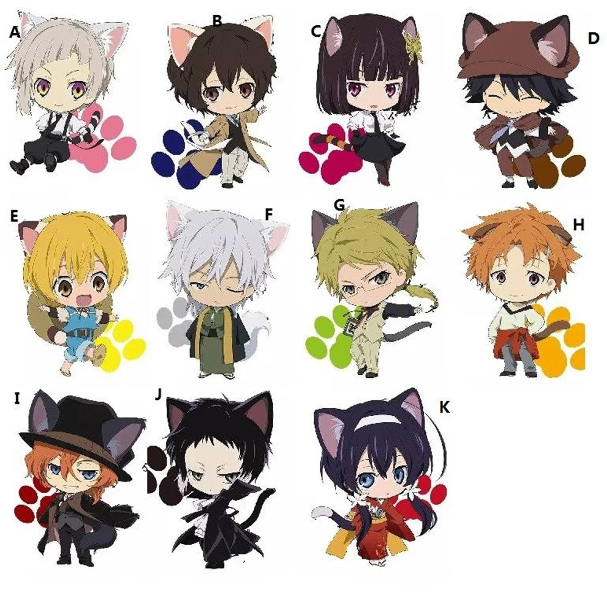 

Bungou Stray Dog Nakajima Atsushi W/ Ear Acrylic Keyring Keychain Strap Figure
