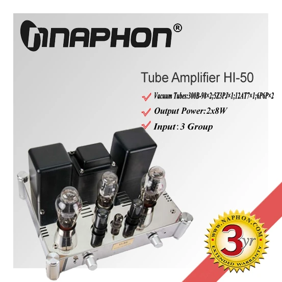 Naphon HIFI Vacuum Tube Amplifier Kits HI 50 Tube 300B 98 5Z3PJ 12AT7