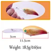 Pièces dur coulant pour la pêche, avec yeux 3D, Crankbait, matériel pour attraper des poissons, matériel pour pêcher des ménés, avec hameçons triples, 11.5cm, 18.5g, 1 pièce ► Photo 2/6