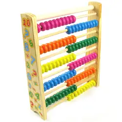 Монтессори дети математические игрушки Дерево Красочные бука Abacus обучения образовательный Дошкольный обучение