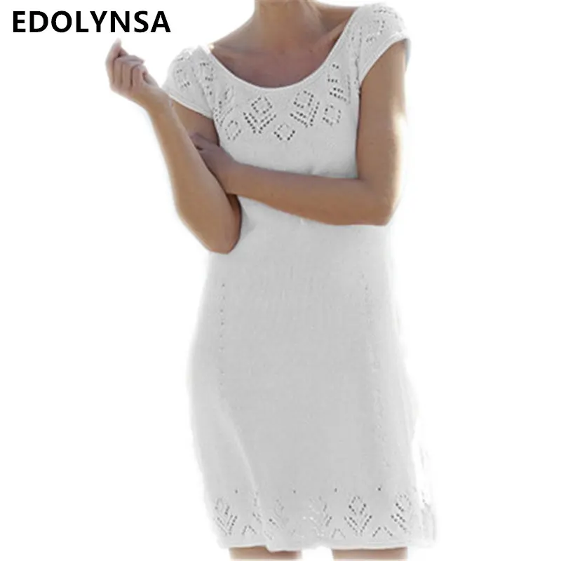

Sexy Beach Cover up Crochet White Vintage Swimwear Dress Ladies Tunics for Beach Women Beachwear Saida de Praia #Q301