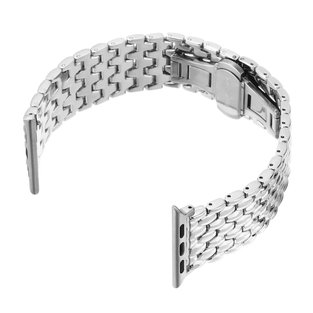 Shellhard 1 pc роскошные Нержавеющая сталь браслет из звеньев для Apple Watch Series 1 2 3 4 iwatch Нержавеющая сталь ремень 38/42 мм