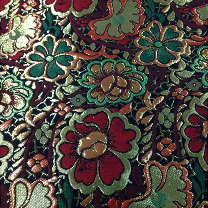 145cmwidthImportedEuropeanstyleMetallicJacquardBrocadeFabric