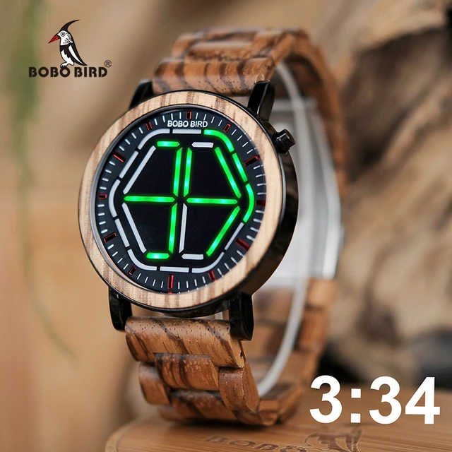 Digital Wooden Watch Men Bobo Wooden Digital Watches Bobo Bird