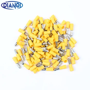 

DMWD MPD5.5-195 MPD5-195 100PCS Bullet Shaped male Insulating Joint Wire Connector Electrical Crimp Terminal AWG12-10 MPD