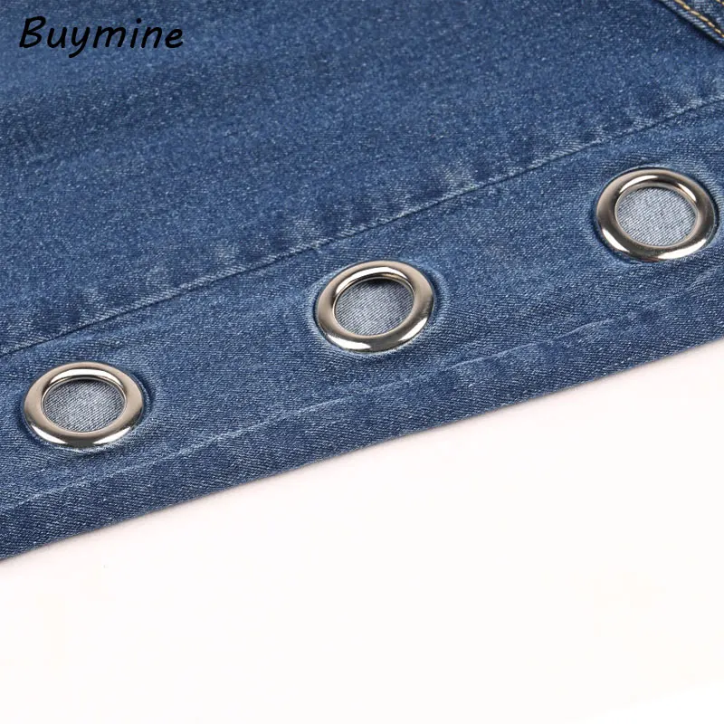 jeans with metal holes