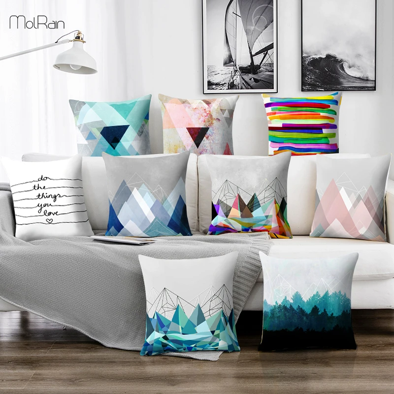 

Geometric Pattern Throw Pillows for Sofa Car Square Cushion Cover Decorative Pillowcase Modern Style Sofa Pillow Cover Decor