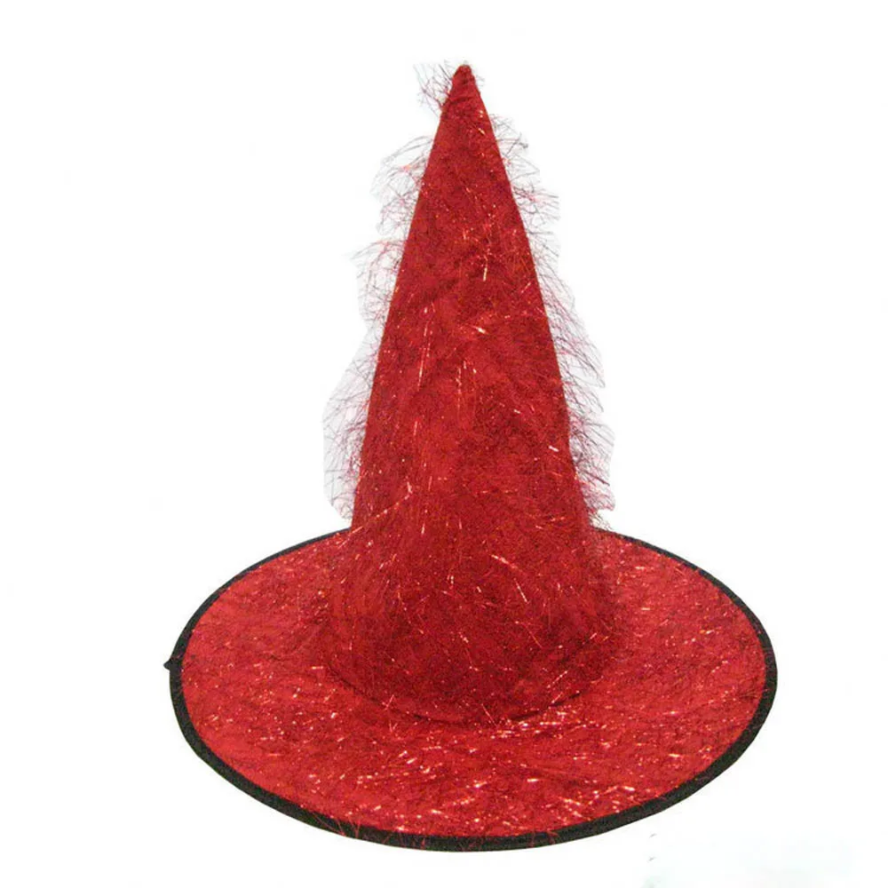 Новая горячая Распродажа для взрослых и детей Женская Мужская шляпа ведьмы для Хэллоуина Костюм Аксессуар дьявол Кепки случайный цвет