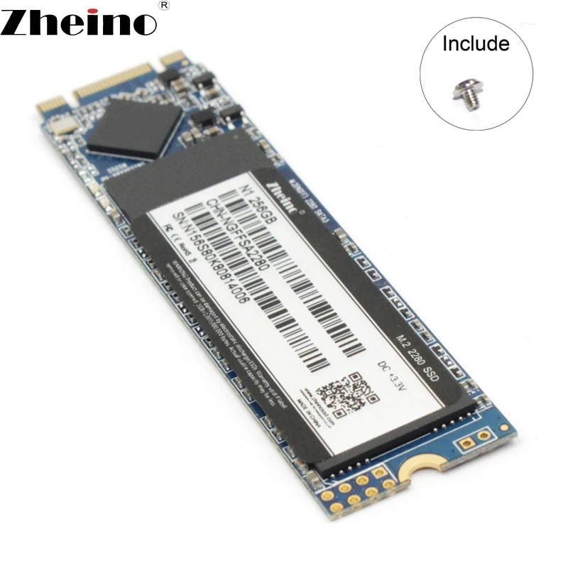 Zheino M.2 SSD 256 ГБ 2280 NGFF SATA Внутренний твердотельный диск для ноутбука Desktop