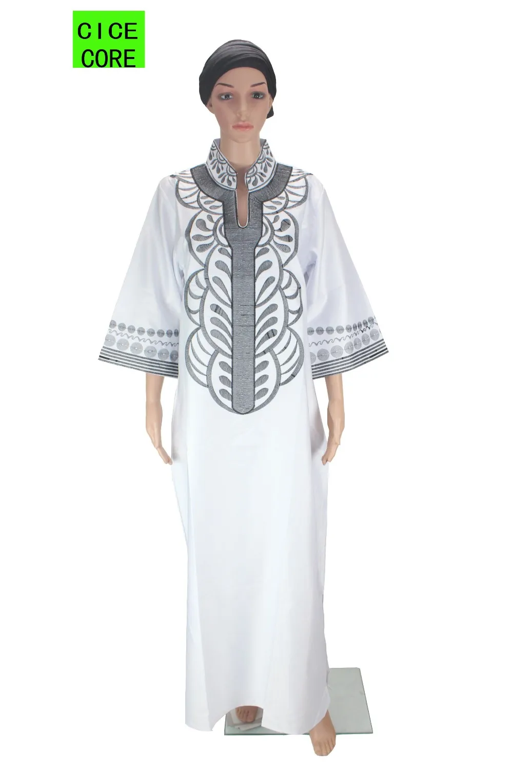 african fashion style African New Bazin Embroidery Dresses Long Dress Without  Scarf Soft Material LA066 african couple outfits
