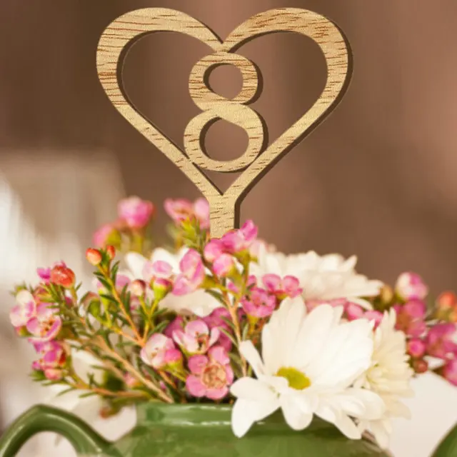1 10 Wooden Wedding Table Numbers Heart Shape Wood Numberic 1 10 Wooden Wedding Table Numbers Heart Shape Wood Numberic Signs
