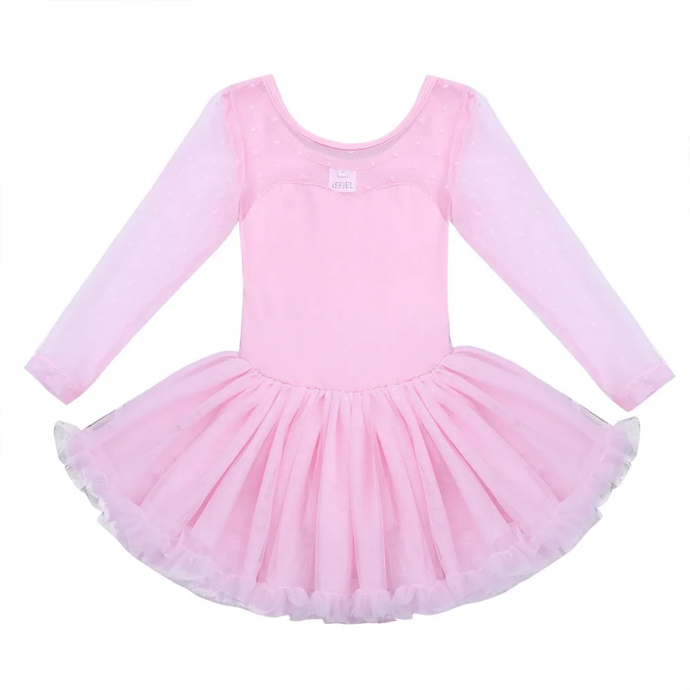 Professional Kids Girls Mesh Ballet Dance Tutu Dress Gymnastics Leotard Skirt Ballerina Costume Modern Lyrical Dancing Dresses