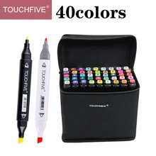 TouchFIVE 40 цветов Dual Head книги по искусству маркеры набор жирной спиртовой фломастер для рисования манга предмет одежды дизайн эскизов