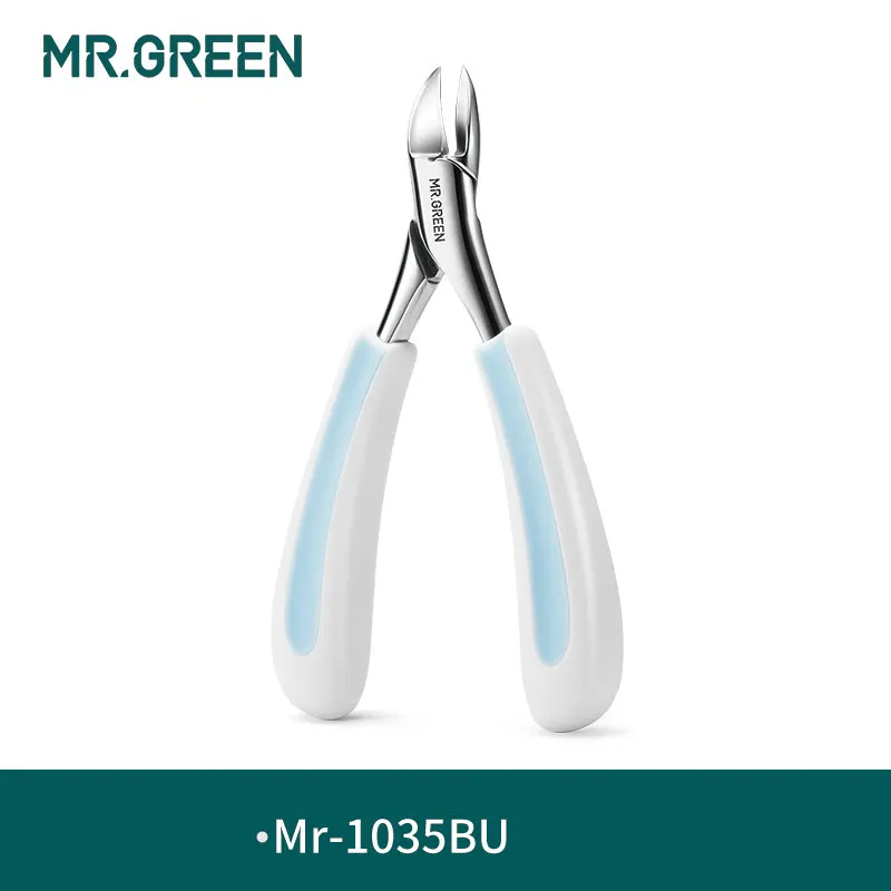 MR.GREEN Nail Clipper manicure Tools Professional Stainless Steel Thick Plier Scissors Toe nails ingrown Cuticle Nipper Trimmer - Цвет: MR-1035BU