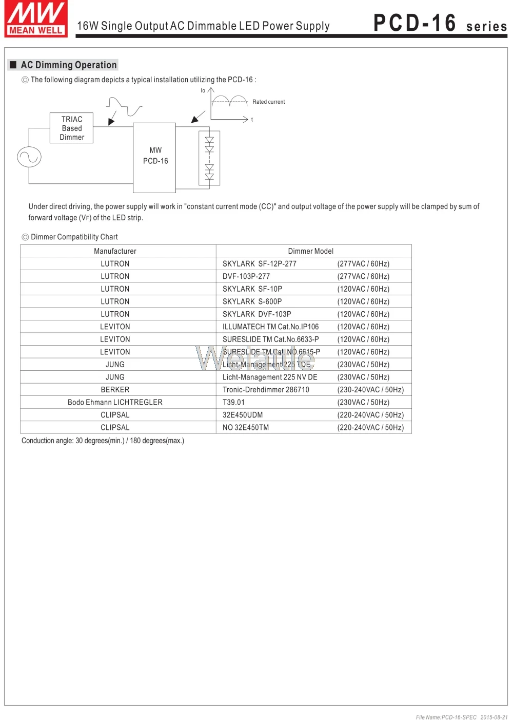 Средняя проверенный PCD-16-700B 24 V 700mA meanwell PCD-16 24 V 16,8 W одиночный выход Индикатор переключения Питание