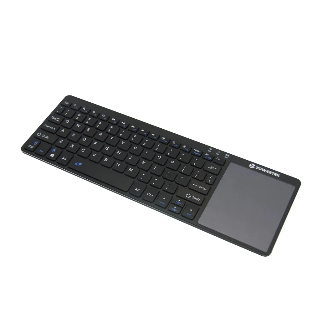 Zoweetek K12-1 2,4G Беспроводная русская английская немецкая клавиатура с тачпадом Teclado для ПК HTPC Android tv Box игровые клавиатуры