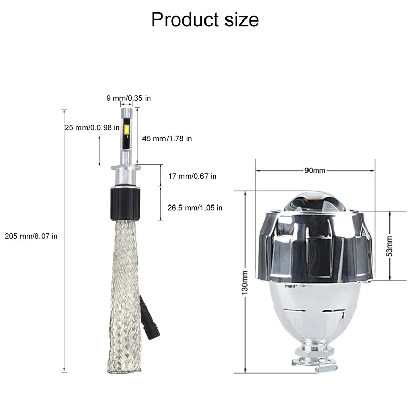 DERI 2 шт. 2,5 дюймов Универсальный автомобиль мотоцикл мини модифицированный объектив проектора с H1 Led HID комплект ксеноновых Передних Фар H4 H7 адаптеры