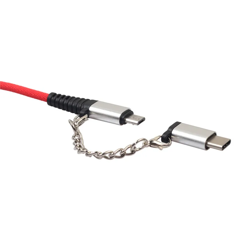 2 In 1 Type C Male + Micro USB To 2.0 Female OTG Adapter Cable Wire Mobile Phone Data Line Charging Converter Dropship|Переходники и