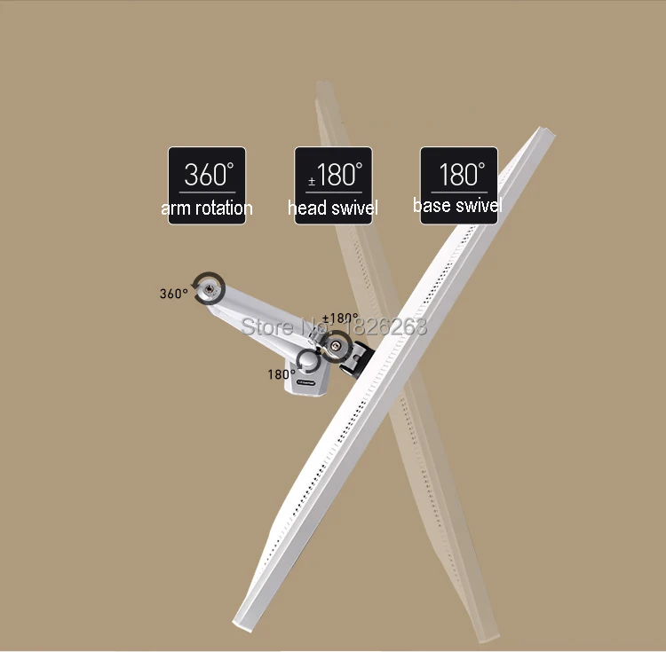 D7H Алюминиевый Газовый пружина 10-30 дюймов светодиодный ЖК-монитор держатель все-в-одном ПК крепление на руку загрузка 9-20 кг с аудио и USB портом