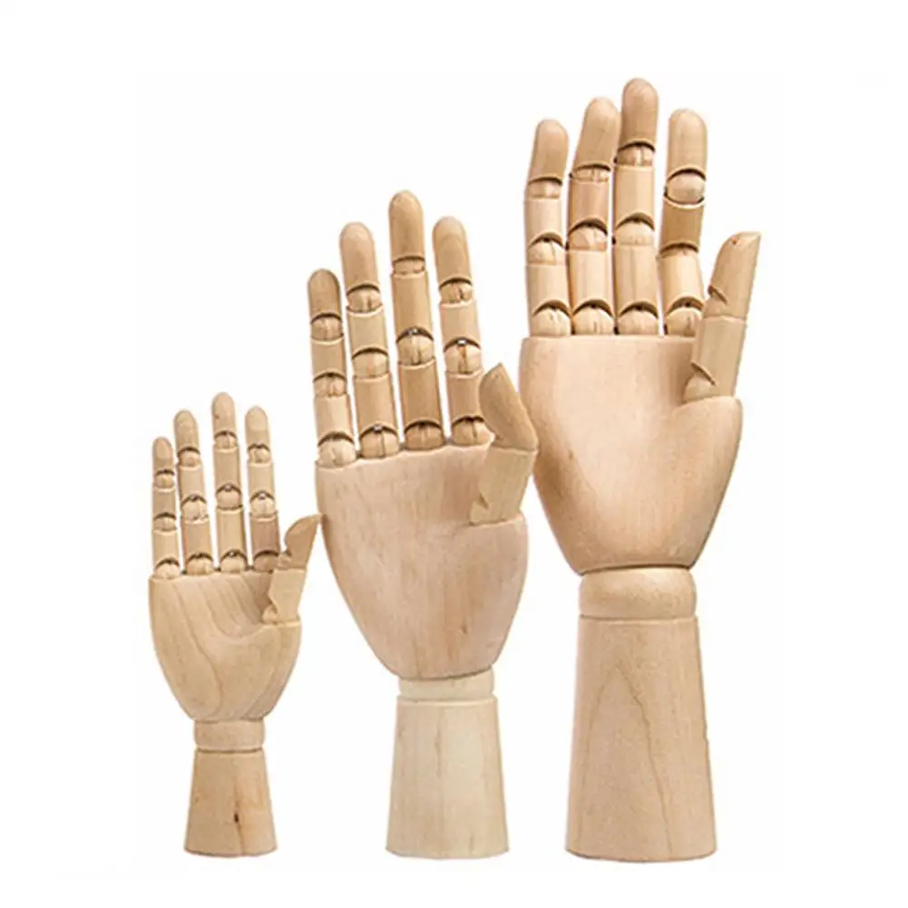 

7/10/12inch Drawing Sketch Mannequin Wooden Hand Joints Model Artist Home Decor