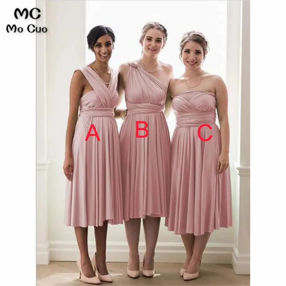 

Wholesale Price Wedding Party Dress Bridesmaid Dresses Long Pleat Chiffon Maid of Honor Tea Length Bridesmaid Dress