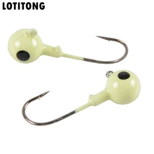 LOTITONG 5 шт./лот 3D рыбий глаз головы крючки свинцовый джиг 1,75 г-10 г колючая Мягкая приманка джиггинг Крючки рыболовные грузило для рыбалки снасти